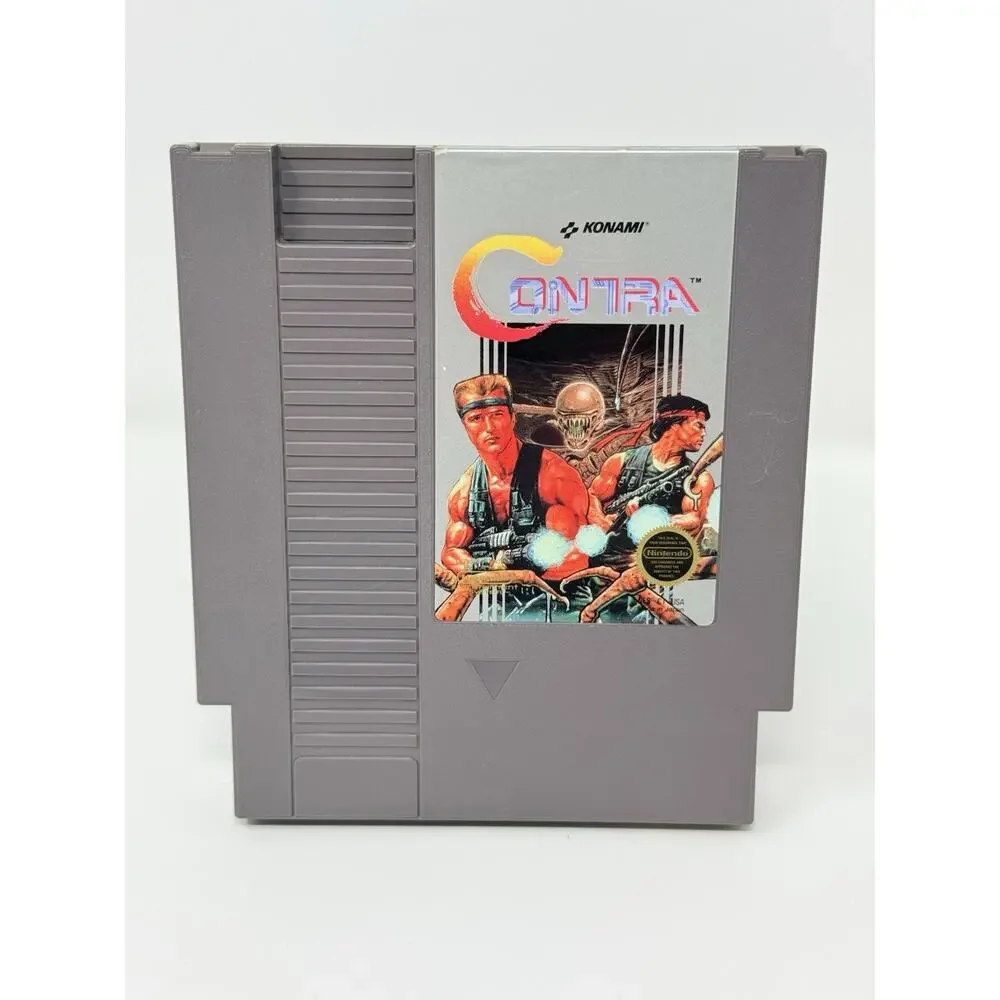 Contra Nintendo NES Cartridge With Manual Tested Authentic